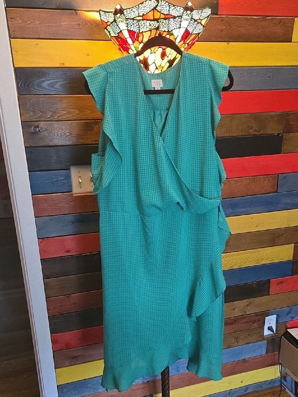 Teal Ruffle Wrap Dress - Women💚